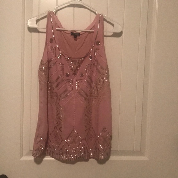 Express Tops - 🌸 Express Tank w/ Sequins, Stitching, & Eyelet